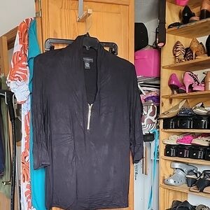 Grace Elements Charcoal Blouse